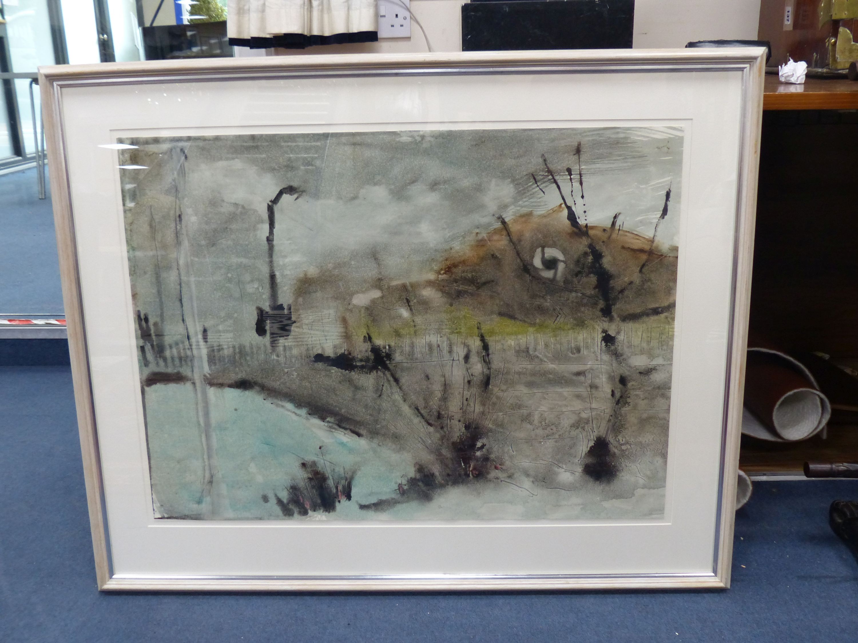 Richard Elliot (Contemporary), watercolour, 'Misty Day', Lynne Stern label verso, 58 x 78cm